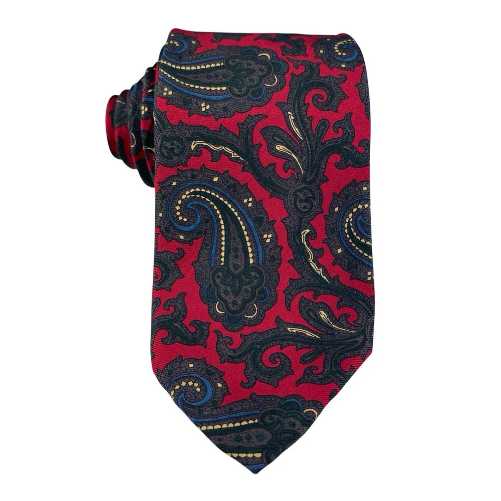 Vintage Brooks Brothers Brooksgate Real Ancient Madder Silk Necktie 3"x 58" USA